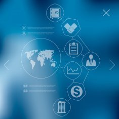 business infographic with unfocused background N221