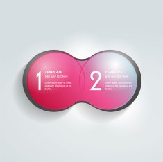 Two elements scheme diagram Infographic template N3
