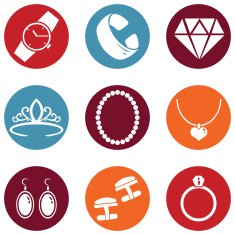 Vector Set of Jewellery Icons N5