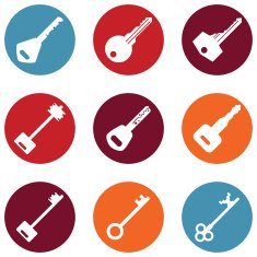 Vector Set of Keys Icons N23