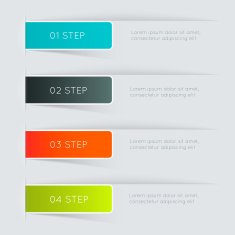 Abstract business info graphics template with icons N103