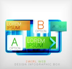 Vector square geometric shaped web design boxes N5