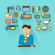 Profession of people Flat infographic Interviewer