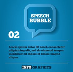 Speech bubble step background For infographics