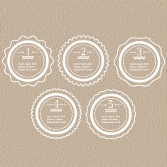 White round banners-options for infographics design