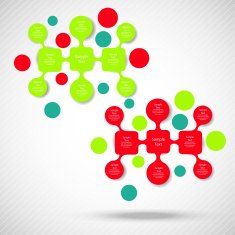 metaball colorful round diagram infographics N136