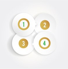 Abstract circle paper infographic vector illustration