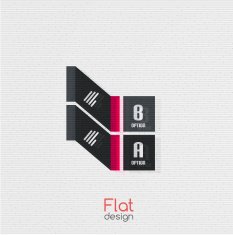 Colorful business ribbon stripes infographic N7
