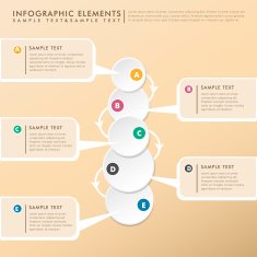 abstract flow chart infographics N32