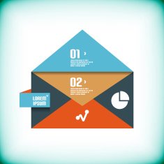 Modern envelope infographic design