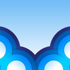 Abstract blue paper circles background N6