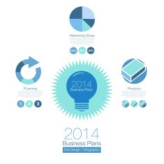 Business plans flat icon