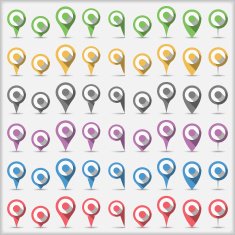 Flat Map Pins