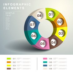 abstract 3d Dialpad infographics