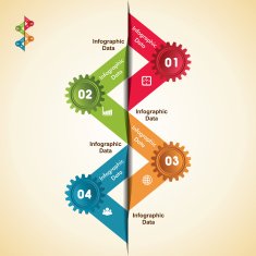 Creative gears Info-graphics options banner N31