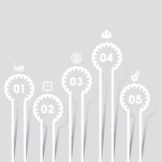 Creative gears Info-graphics options banner N32