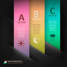 vector abstract 3d paper infographics N70
