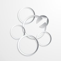 info presentation white circle shape
