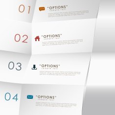 vector abstract 3d paper infographics N75
