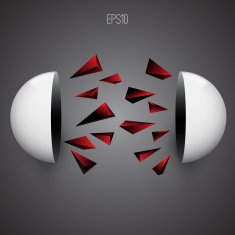 Abstract geometric elements Futuristic background Vector