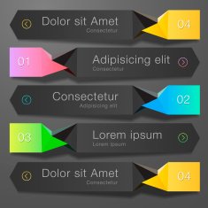 modern spiral infographics options banner N11