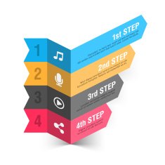 Music theme abstract infographics template