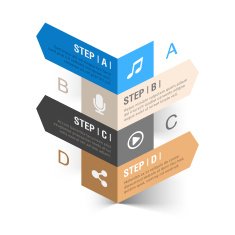 Abstract music theme infographics template