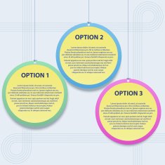 Presentation template with three options