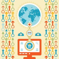 Infographic Concept - Internet Web Shopping