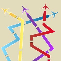 Airplane infographic label vector illustration N7