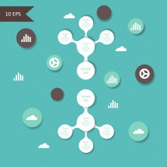colorful round diagram metaball infographics N20