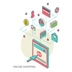Icons for mobile marketing and online shopping N10