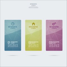 Template design colored glass Infographics N2