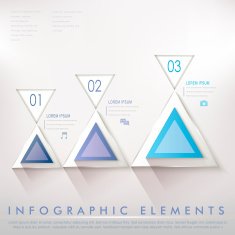 colorful modern triangle abstract infographic elements N2