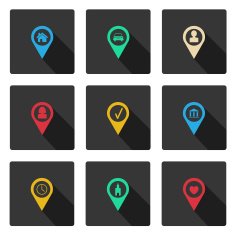 Set with flat icons N2