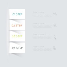 Abstract business info graphics template with icons N104