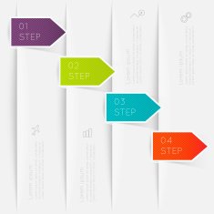Abstract business info graphics template with icons N106