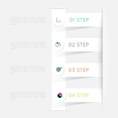 Abstract business info graphics template with icons N108
