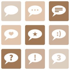 Vector Set of Bubbles Icons with Different Concepts N7