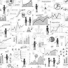 Seamless doodle web infographics background N2