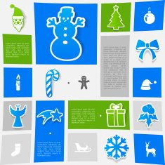 Christmas sticker infographic N87