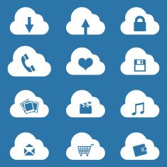 Vector Set of Cloud Icons with Different Conceptions N3