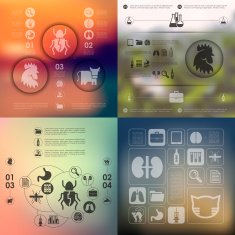 veterinary infographic with unfocused background N81
