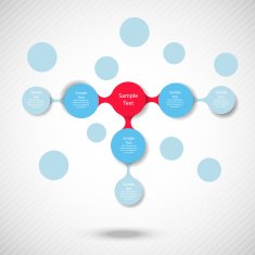colorful round diagram metaball infographics N21