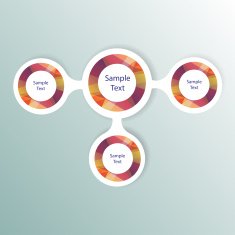 colorful round diagram metaball infographics N23