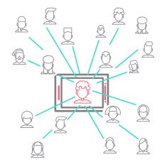 Social Networking People Conceptual Vector Design N2