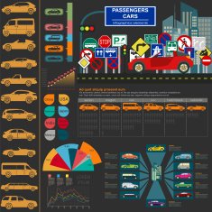 Passenger car transportation infographics N24