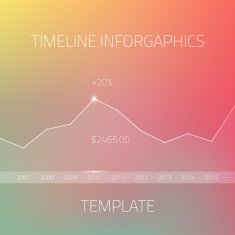Web Infographic Timeline Template Layout With Vector Icons coul N15