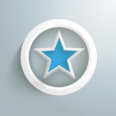 Blue Star White Ring