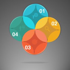 Vector of Business circle info graphic layout